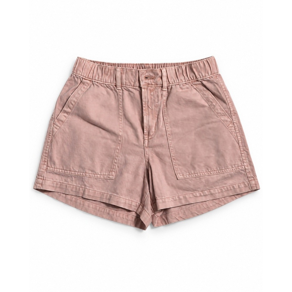 Gap Womens Utility Shorts Pink Elastic Waist Cotton Twill Casual Size M